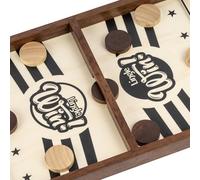 Lingle Sling Puck Game - 16.5 Inch Premium Solid Wood Board Game, Luxurious Sling Puck Battle for Fun-Filled Family Nights or Friends Parties, Classic Competitive Desktop Game