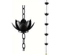 LINGMING Lotus Rainwater Downpipe Chain, Downpipe Alternative, Splitter Cup, Outdoor Decoration-Ling