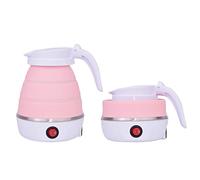 LINGNI Foldable Electric Kettle, Portable Kettle for Travel, Silicone Electric Water Boiler, Tea Heater, Coffee Maker, Collapsible Kettle, Pink (HY-01)