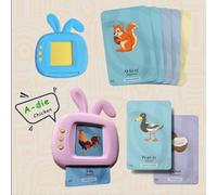 Lingoberry Yoruba/English Talking Flash Card for 3,4,5,6 Years Girls and Boys, Language Development Learning Machine with 224 Words, Educational Toy for toddlers (Pink, Yoruba-English)