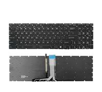 LINGOZS Laptop Keyboard for MSI GL65 MS-16JB/16P5/16H8/16k2/16U7/16K4 7RFX GL63M(White with Backlit)