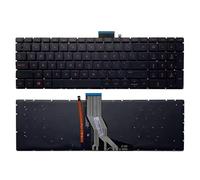 LINGOZS US Laptop keyboard for HP 15-AE AX ak002 ak085 ak030 ak011/012(Red key Backlight)