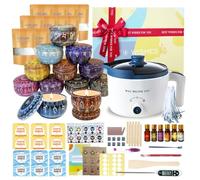 LINGQIAN Scented Candle Making Kit for Adults, Wax Melt Professional Full Kit with 12 Zodiac-Themed Candle Jars, Kit to Create Your Own Zodiac Candles at Home