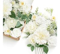 Ling's Moment Artificial Flowers decorations Dahlia Flowers Combo for DIY Wedding Bouquets Centerpieces Arrangements Party Baby Shower Home Decorations