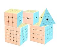 lingsi_siling 3x3x3 Speed Cube Macaron Stickerless, 2x2 Pyramid Megaminx 5x5x5 Professional 4x4x4 Magic Cube, Adult Education Toys For Children Gift (4x4x4)