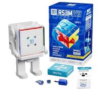 lingsi_siling RS3M V5 Magnetic 3x3x3 Speed Cube, Stickerless Professional Ball Core UV Maglev Magic Cube Robot, 3D Puzzle Magic Toy for Kids & Adults (RS3M V5 Ball-Core UV Robot)