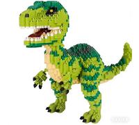 lingsi_siling Velociraptor T-rex Micro Building Set, 1457pcs Jurassic Dinosaur Mini Diamond Blocks Bricks Toy for Boys Age 8-12 14+ Teens Adults