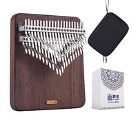 LingTing Kalimba 42 keys Solid Walnut Wood Thumb Piano Chromatic Mbira Finger Piano Gift for Kids Adult Beginners Professional(LT-K42W,Moon Whisperer)