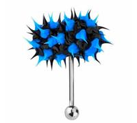 Lingual Ring Piercing - Argent Internally Threaded 1.6mm Gauge 18mm Length Barbell Stud Adornment, 5mm Sphere Circumference Physical Embellishment | Jewelry for Male Female Mature Use