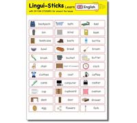 Lingui-Sticks Language Learning Stickers - Educational Stickers to Learn English for Kids & Beginners