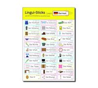 Lingui-Sticks Language Learning Stickers - Educational Stickers to Learn German for Kids & Beginners