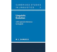 Linguistic Evolution: With Special Reference to English: 5 (Cambridge Studies in Linguistics, Series Number 5)