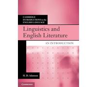 Linguistics and English Literature: An Introduction: 85 (Cambridge Introductions to the English Language)