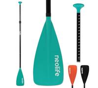 LINGVUM SUP Paddleboard Paddle for Kid, Youth and Junior with Aluminum Shaft and Enhanced PP Blade, Adjustable Stand Up Paddle Board Paddle, 55-66" (140-170 cm), Teal