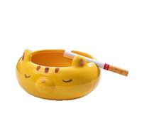 LingXuanGe Ceramic ashtray,cute cat ashtray, creative and personalized trend household cat ashtray