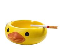 LingXuanGe Ceramic ashtray,cute duck ashtray, creative and personalized trend household duck ashtray