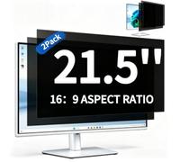 Linhee 2-Pack 21.5-inch 16:9 Computer privacy screen, Anti-Spy | Blue Light Filter ,Anti-Glare ,Removable Screen Privacy Shield , PC Protector Film for Office