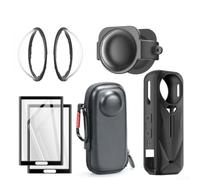 Linhexis For Insta 360 X5 Travel Ready For Protection Kit With Carry Case Silicone Housing Lens Guard And Two Scratch Resistant Films