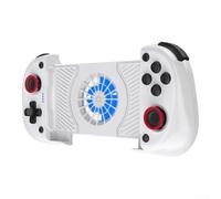 Linhexis Mobile Game Controller with Built-in Cooling Fan(White) | Stretchable Design for Comfortable Grip, Lightweight ABS Gaming Handle for Travel