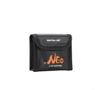 Linhexis Sunnylife Explosion-Proof Safe Bag for DJI Neo for battery, Fire Resistant Storage Case with Zipper, Protective Transport Pouch for Accessories, Black(Stores 3 for for battery)