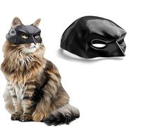 LINHUNCAT Halloween Cat Mask for Small Cats & Kittens - Fixed Size 4.3" L x 3.5" W, (Fits 8-12 lb Cats) - Pet Costume Accessories, Cosplay, Photo Prop