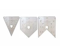 Linic Plastics Bunting Templates, Choice of Shape, Clear Plastic, Pennant, Flag, Triangle (S7886) Free UK Postage (Set of 3, One of Each Shape)