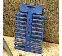 Linic Products UK Made Fixing Masonry Plastic Wall Plugs, 10mm (4 Strips of 20) BLUE. (S7659) Free UK Postage