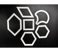 Linic Products UK Made Patchwork Templates, Set A: 6 Different Shapes, Craft Stencils (S7880) Free UK Postage