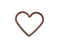 Linic Proops Pack of 5 Large WOOD EFFECT Heart Shape Macrame Frame Ring, 155mm x 112mm, Craft, Hobby. (S7830) Free UK Postage.