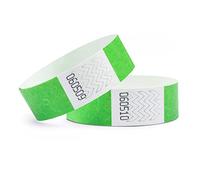 linie zwo ®, Pack of 500 Wristbands 19 x 254 mm, Neon Green