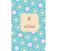 Liniertes Notizbuch - Buntes Muster mit diversen Formen in Grün, Blau, Pink & Gelb