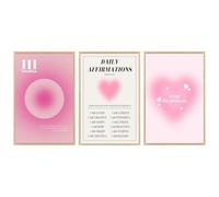 Linilioart Angel Number Poster Aesthetic Pictures for Preppy Room Decor Aesthetic Aura Wall Decor for Teen Girls,No Frame (20x25cm)