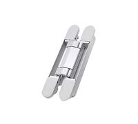 Lining Decoration, Silent Cross Hidden Wooden Door Hinges, Hidden Hinges with a Load-Bearing 80kg Inside the Flat Open Card.(Silver,G120)