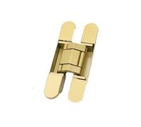 Lining Decoration, Silent Cross Hidden Wooden Door Hinges, Hidden Hinges with A Load-Bearing 80kg Inside The Flat Open Card.(Gold,G120)