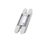 Lining Decoration, Silent Cross Hidden Wooden Door Hinges, Hidden Hinges with A Load-Bearing 80kg Inside The Flat Open Card.(Silver,G120)