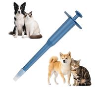 LINISITING Pet Pill Plunger Popper, 2025 Upgraded Version Animal Medicine Feeder Side Grip Press Type with Silicone Tip for Cats Dogs Birds Cat Pill Popper