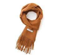 linişte 100% Wool Scarf - Men and Women Winter Warm Soft Luxurious Solid Colors Gift Box, Camel, One size