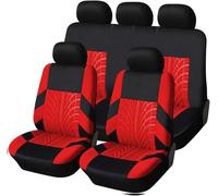 LINJIHOL Complete Car Seat Cover Set For Fiat Panda (2013-2015),Comfortable and Breathable Easy Clean Nonslip Interior Accessories.,Red
