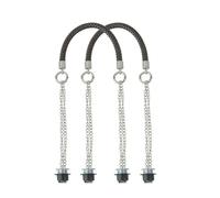 LINJILUO 1 Pair Obag Handles Long Strap Belt with OT Silver Metal Chain For DIY EVA Autumn Winter Girl Women Shoulder HandBags