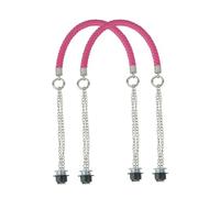 LINJILUO 1 Pair Obag Handles Long Strap Belt with OT Silver Metal Chain For DIY EVA Autumn Winter Girl Women Shoulder HandBags
