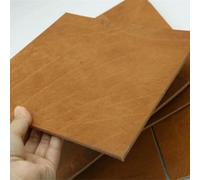 LINJILUO 5mm Thick Genuine Leather Fabric Cowhide Tanned Crafts Real Cow Hide Tan Full Grain Pieces Strip