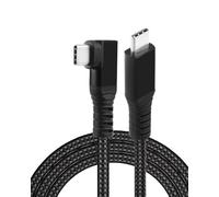 Link Cable USB C to USB C for Meta Quest 3S/3/2/Pro/Pico 4/Ultra VR Long Cable for Pico 4 Ultra/4 PC/Steam Oculus/Meta 90 Degree Right Angle Fast Charging Accesorios for Virtual Reality Headset PC VR