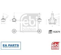 Link/Coupling Rod, stabiliser bar for HYUNDAI CANTUS CRETA FEBI BILSTEIN 192879