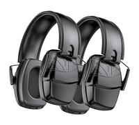 Link Dream Ear Defenders Adults, Kids Ear Defender Children for Autism, SNR 35dB Noise Reduction Safety Earmuffs Ear Protectors, Hearing Protection for Shooting Hunting Mowing, 2 Pack, Black