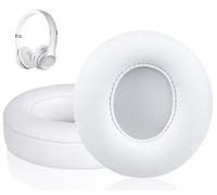 Link Dream Replacement Earpads for Beats Solo 2 & Solo 3- White | On-Ear Headphones Replacement Ear Pads Cushions for Beats Solo 2 and Solo 3 with Softer Protein Leather and Memory Foam