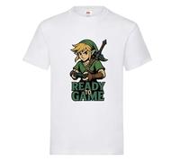 Link Kid's Children's T-Shirt Custom Tshirt Tee Kids Shirt Top Cute Merch Funny Boys Girls Unisex White Zelda Gamer Gaming