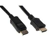 LINK LKCDPH1803 - Pack of 3 DisplayPort 1.2 → HDMI 1.4 1.8m Cables - Gold Contacts, 4K×2K 30Hz - Compatible PC, Notebook, Monitor, HDTV