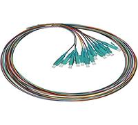 LINK LKLC12PT3 Pigtail Cables, Fiber Optic Cables, LC Om3 Simplex Connectors, 1 m, Multicolor