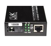 LINK LKMCWD Pair Media Converter 10/100Base-T to 100Base-FX Singlemode WDM 1 Fiber Bi-Directional 1310/1550nm