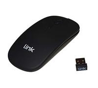 LINK LKMOS34 Wireless Mouse with Optical Sensor and USB Receiver Black Color with Built-in Rechargeable Batteries Dpi 1600